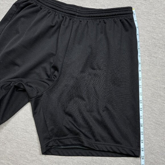 ProSpirit Mens Black Mesh Basketball Shorts Elastic Waist Drawstring Size Large - Picture 10 of 10